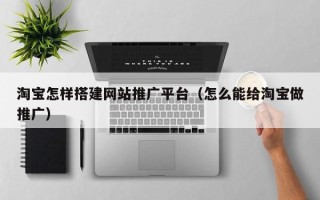 珠海淘宝怎样搭建网站推广平台（怎么能给淘宝做推广）